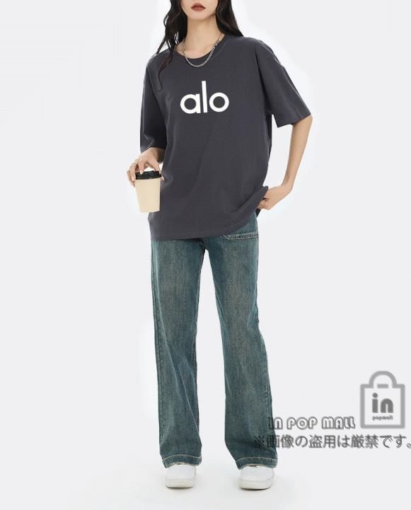 ALO YOGA ブラック Tシャツ / メンズ・レディース兼用 M Alo yogaブラックTシャツサイズM - メルカリ