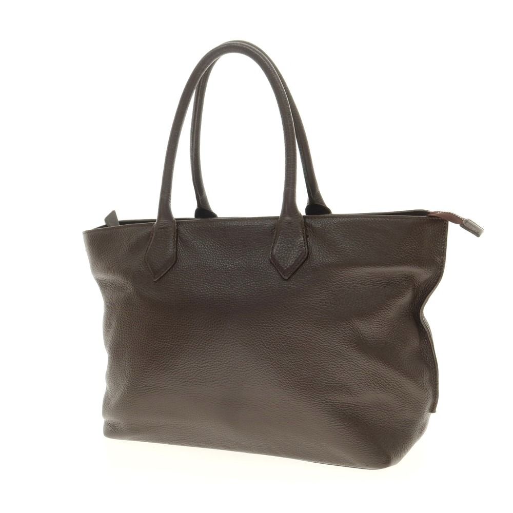 【中古】マッシモ MASSIMO レザー トートバッグ ブラウン【W46.5xH26xD13.5】【メンズ】
