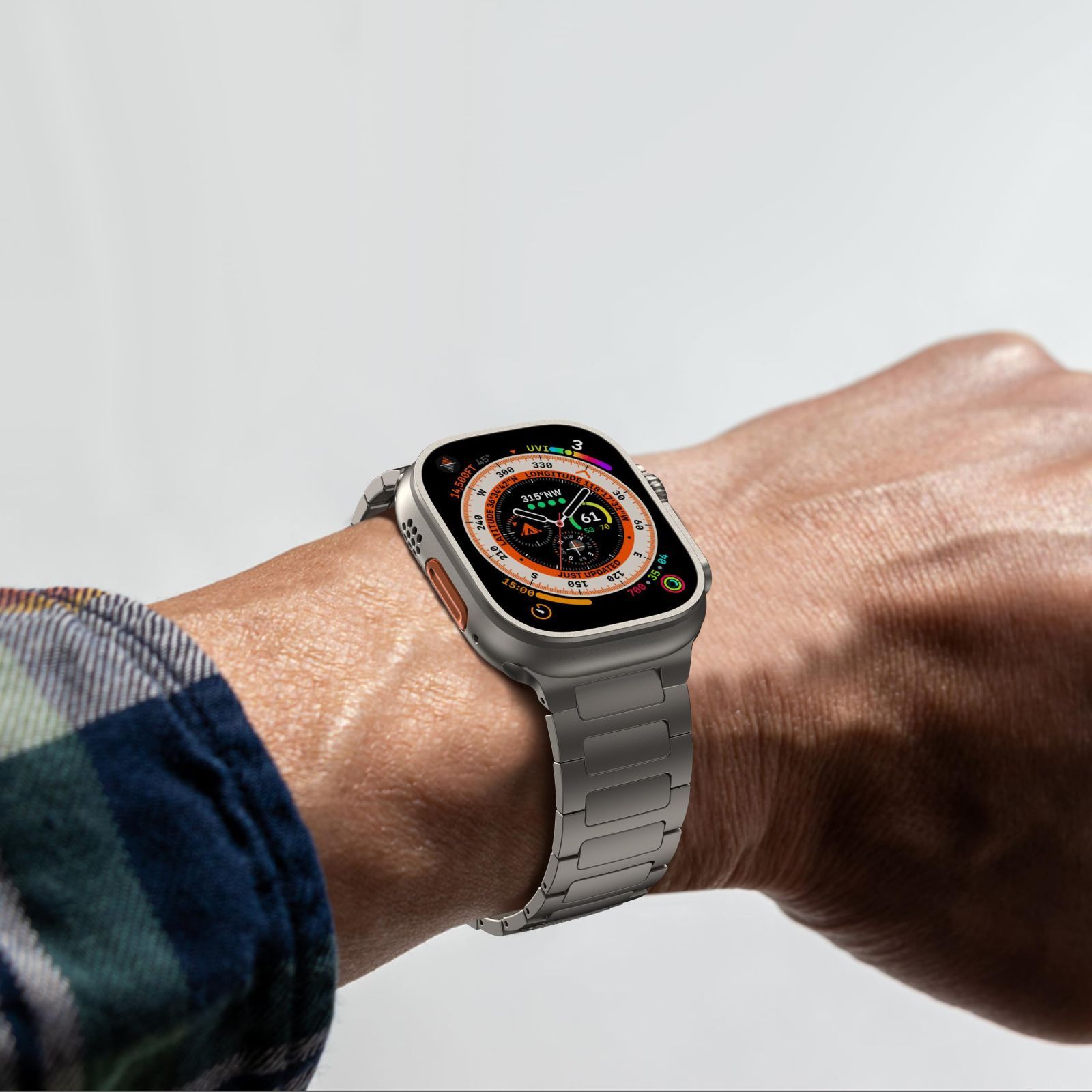 新着商品 44mm 超軽量 45mm 46mm 49mm ベルト 工具不要で長さ調節 メタル Watch Apple 脱着が簡単 対応 11 10 9 8 7 6 5 4 Series 3 2 1 iWatch Ulrta バンド アップルウォッチ ベル SKLAD-KIRPICHA_RU
