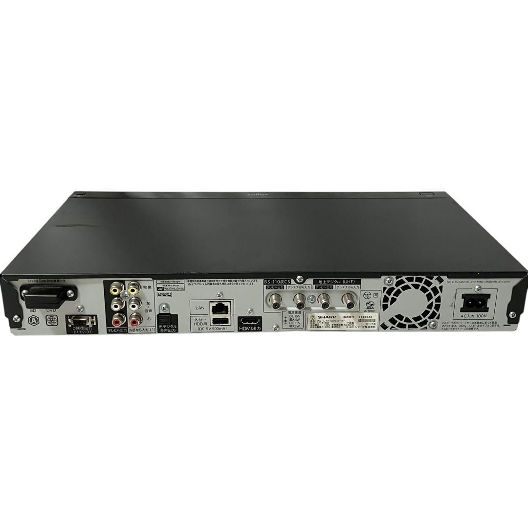 SHARP AQUOS 3番組同時録画 1TB ブルーレイレコーダー BD-T1700