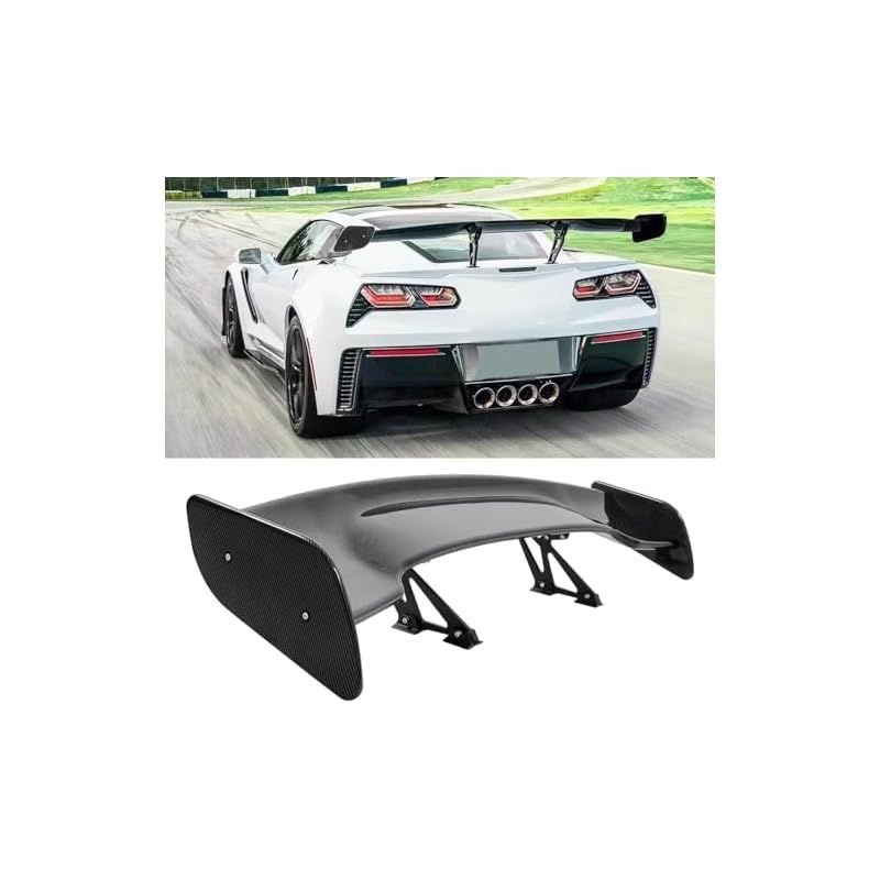 在庫セール TUIYIDUO 車のスポイラー ウィング 145cm 57インチ カーボンファイバーGTウィングテール 汎用 カースタイリング ABS製 カーリアスポイラー テールカー外装部品 カーテールデコレーション 日本語説明書付き WYDFY-TY 0