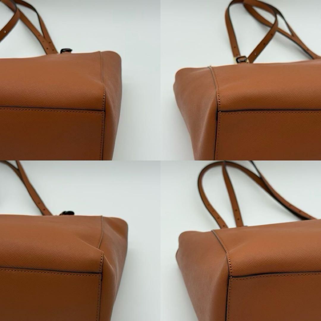 【美品】Tory Burch Emerson トートバック セミショルダー 茶 美品】Tory Burch Emerson トートバック セミショルダー 茶