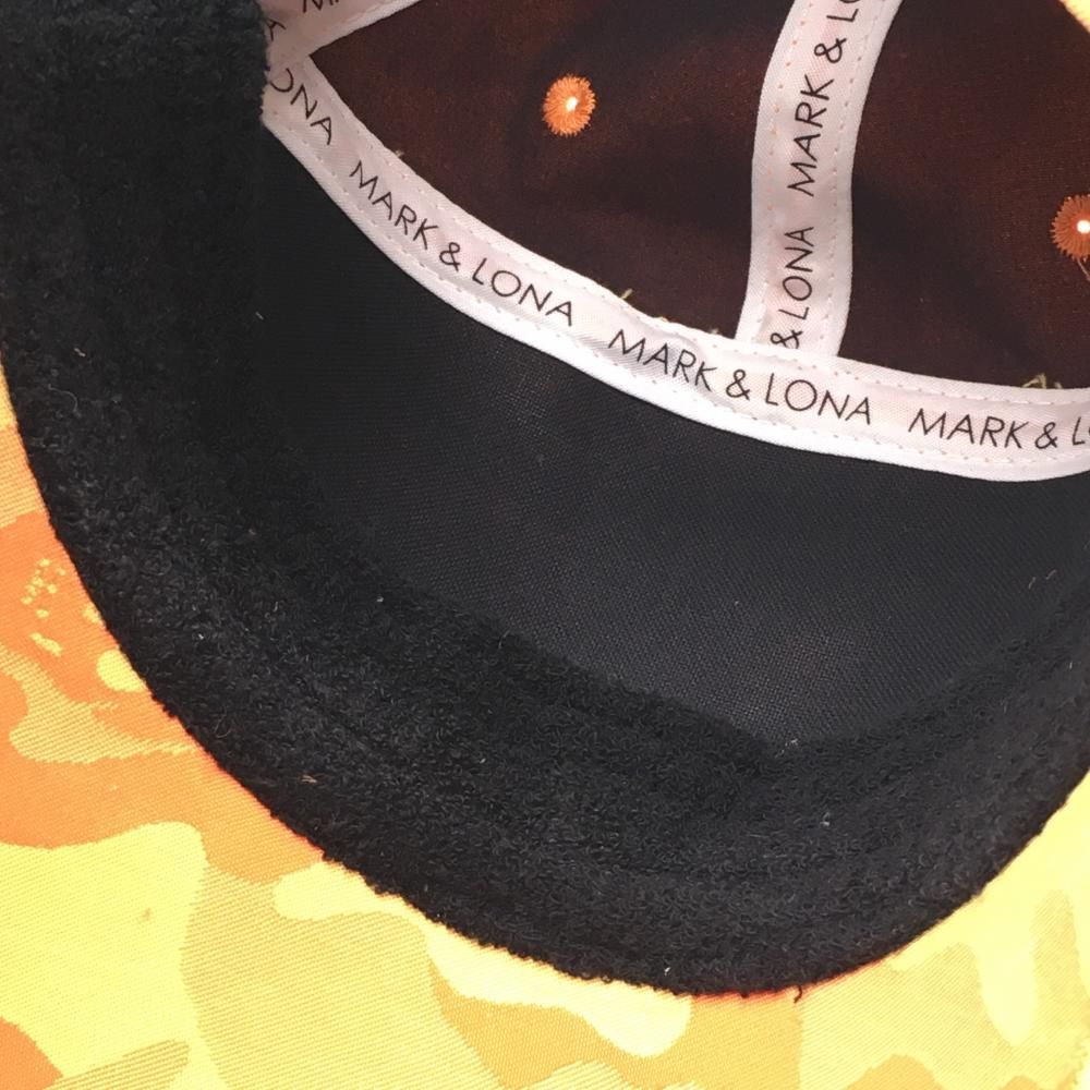 マークアンドロナ キャップ グレー×ブラウン カモフラ柄地模様 迷彩