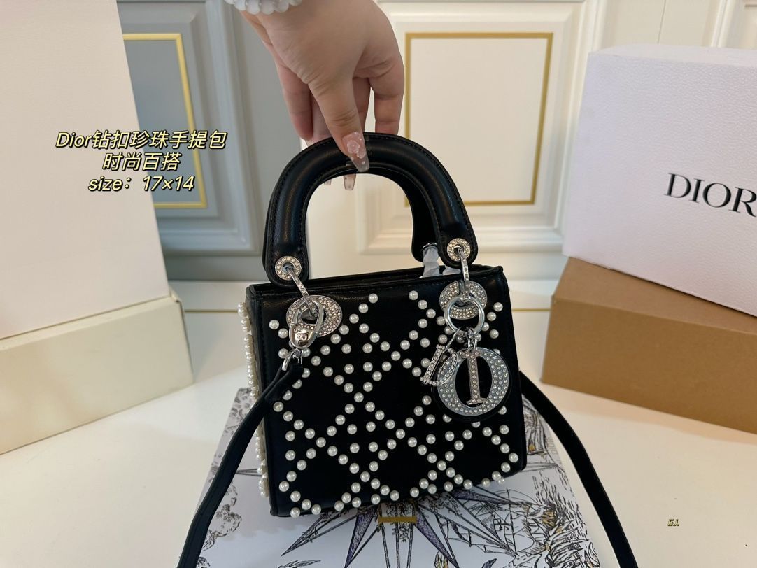 今日 DIOR Lady Dior キャンバスと水?のハンドバッグ 送料無料で今の在庫は な価格です WT0輸入