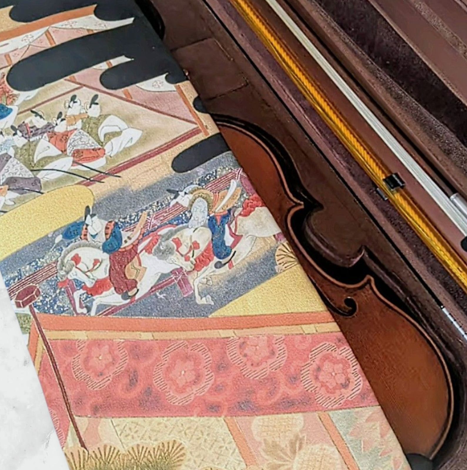 御家人 |silk violin blanket|長方形 バイオリンケース中敷きマット ヴァイオリン 音楽ギフト