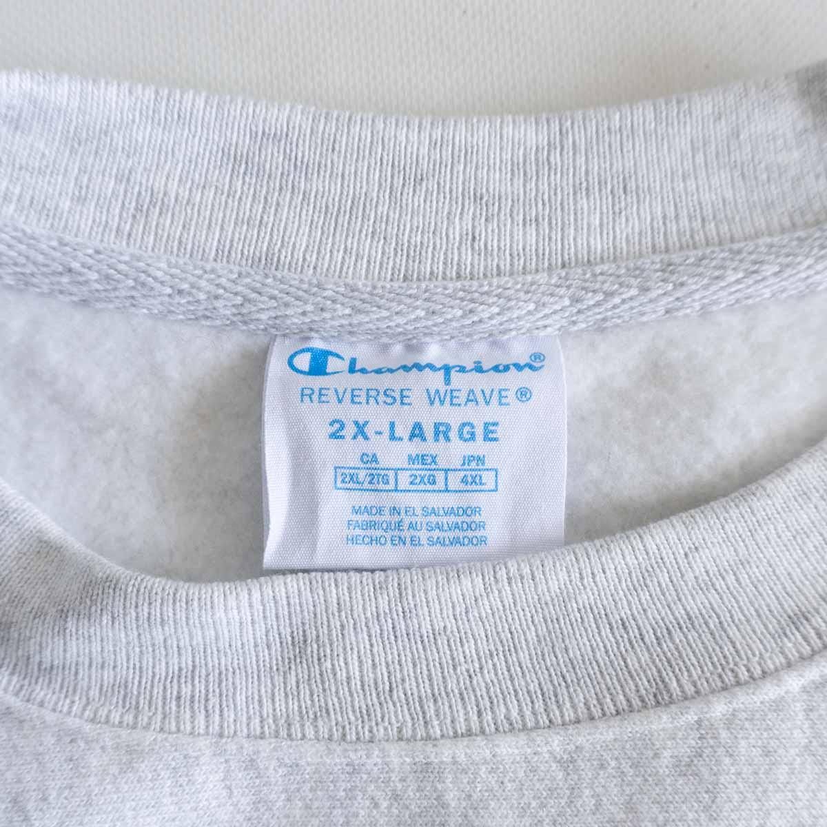 希少】CHAMPION【REVERSE WEAVE スウェット ARMY 】4XL グレー