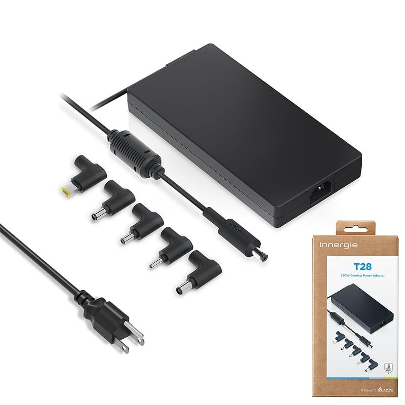 Innergie イナジー ゲーミング pc AIパソコン向け 大出力 ACアダプター 280W 5種類のプラグ付き 充電器 デルタ電子 0