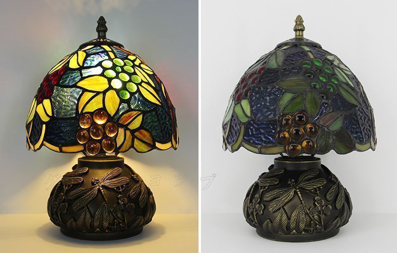 LED電球付き テーブルランプ  照明クラシック ヨーロッパ 手作り LEDテーブルランプ ステンドグラス 照明クラシック ヨーロッパ