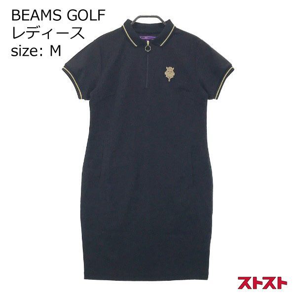 サイズ：M BEAMS GOLF ビームスゴルフ  半袖ワンピース チェック柄 イエロー系 [240101487161] ゴルフウェア レディース ストスト サイズ：M BEAMS GOLF ビームスゴルフ 半袖ワンピース チェック