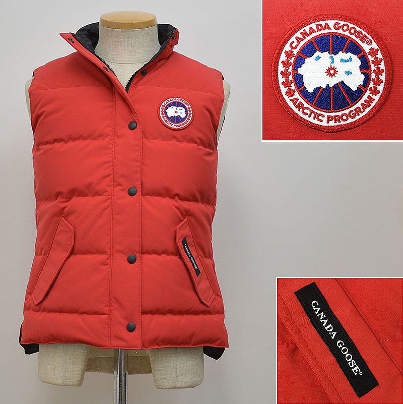 サイズS カナダグース フリースタイルベスト 2832L ダウンベスト レッド レディース CANADA GOOSE id215