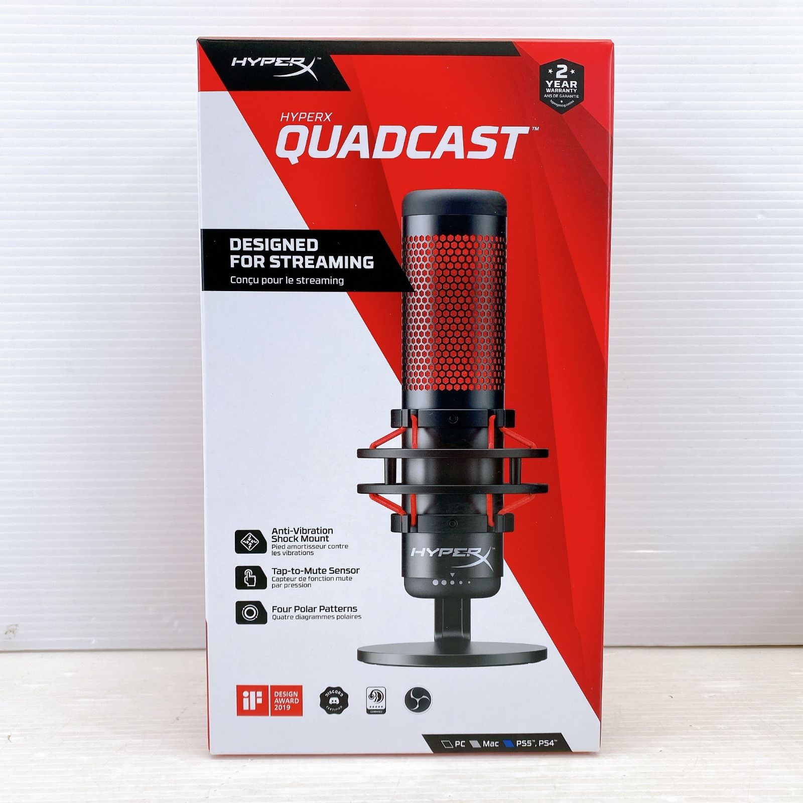HYPER X ハイパーエックス QUADCAST レッド 美品 箱付 中古品 HYPER X ハイパーエックス QUADCAST レッド 美品 箱付 中古品