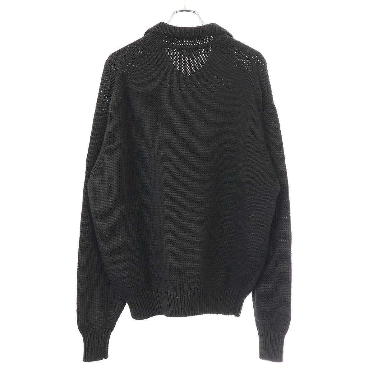 HERILL コットンコード スキッパーニット　ブラック HERILL コットンコード スキッパーニット(ブラック)【ユニ