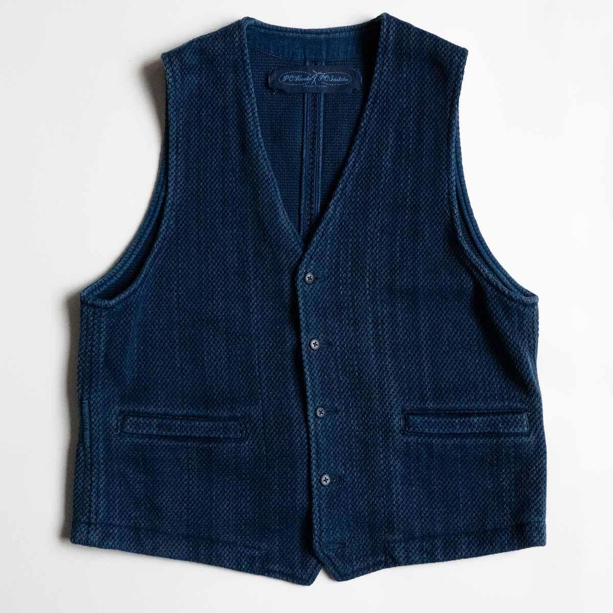 PORTER CLASSIC KENDO SASHIKO VEST XL 刺し子 剣道 ベスト インディゴ ポータークラシック 25050480