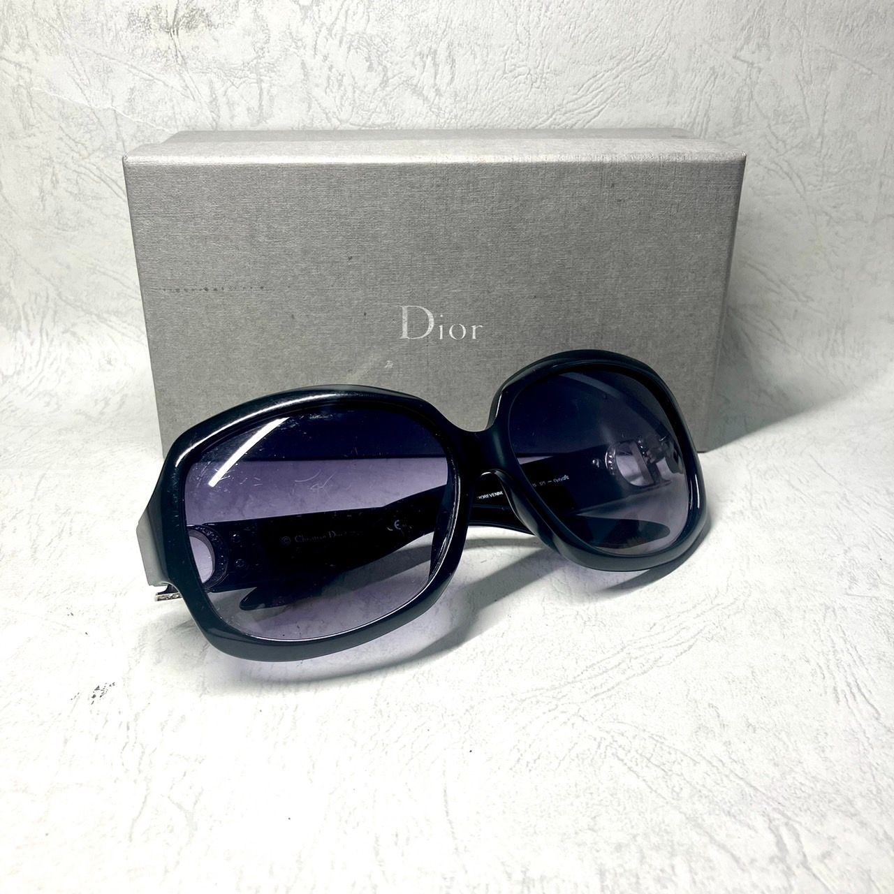 ✨Dior ディオール サングラス ブルー系 メガネ ロゴ ブラック