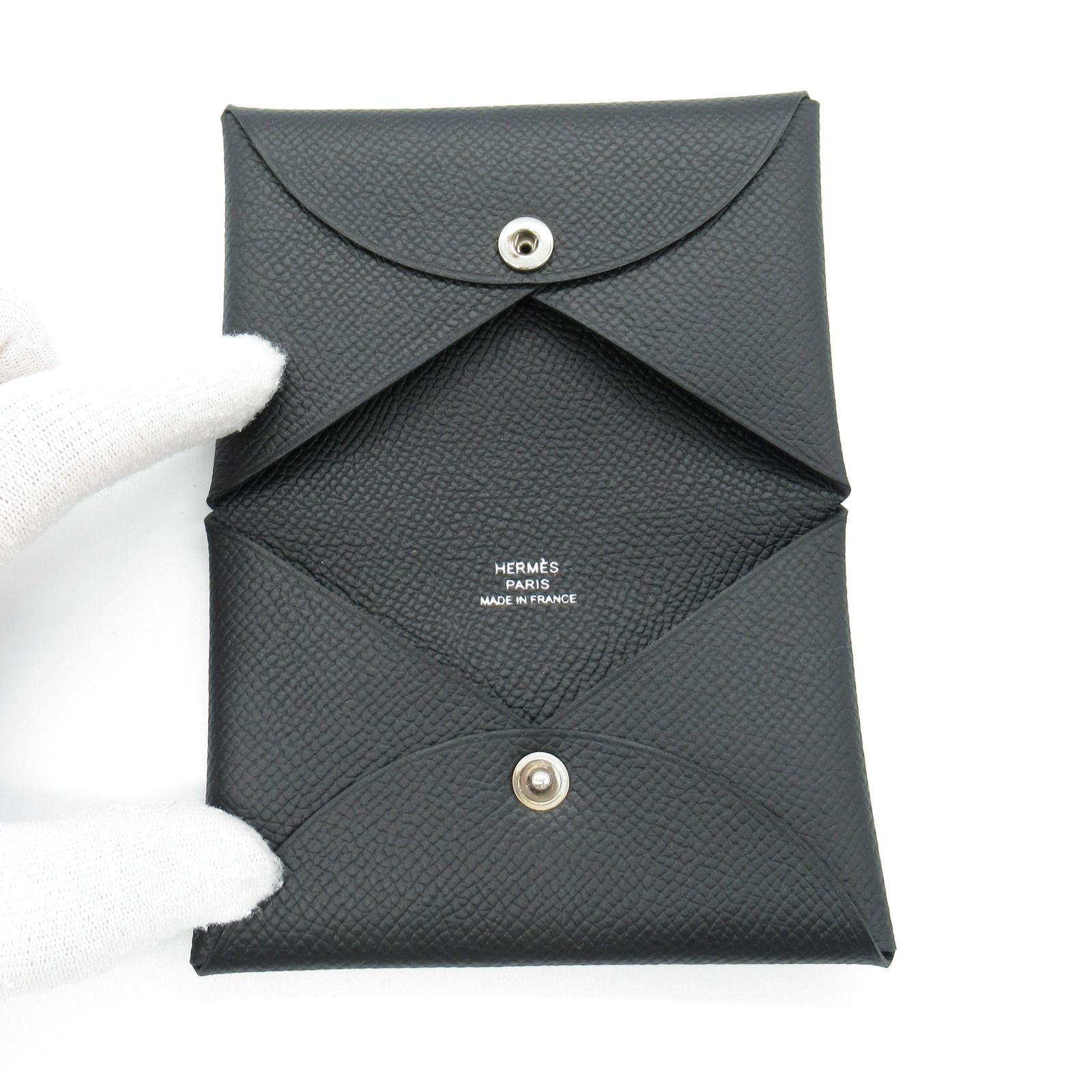エルメス HERMES カードケース カルヴィ ブラック カードケース