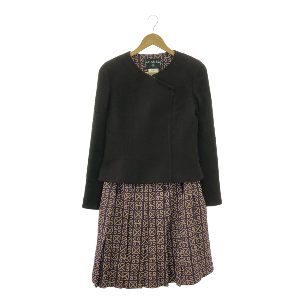 CHANEL シャネル セットアップ ジャケット フレアスカート P16647 40 