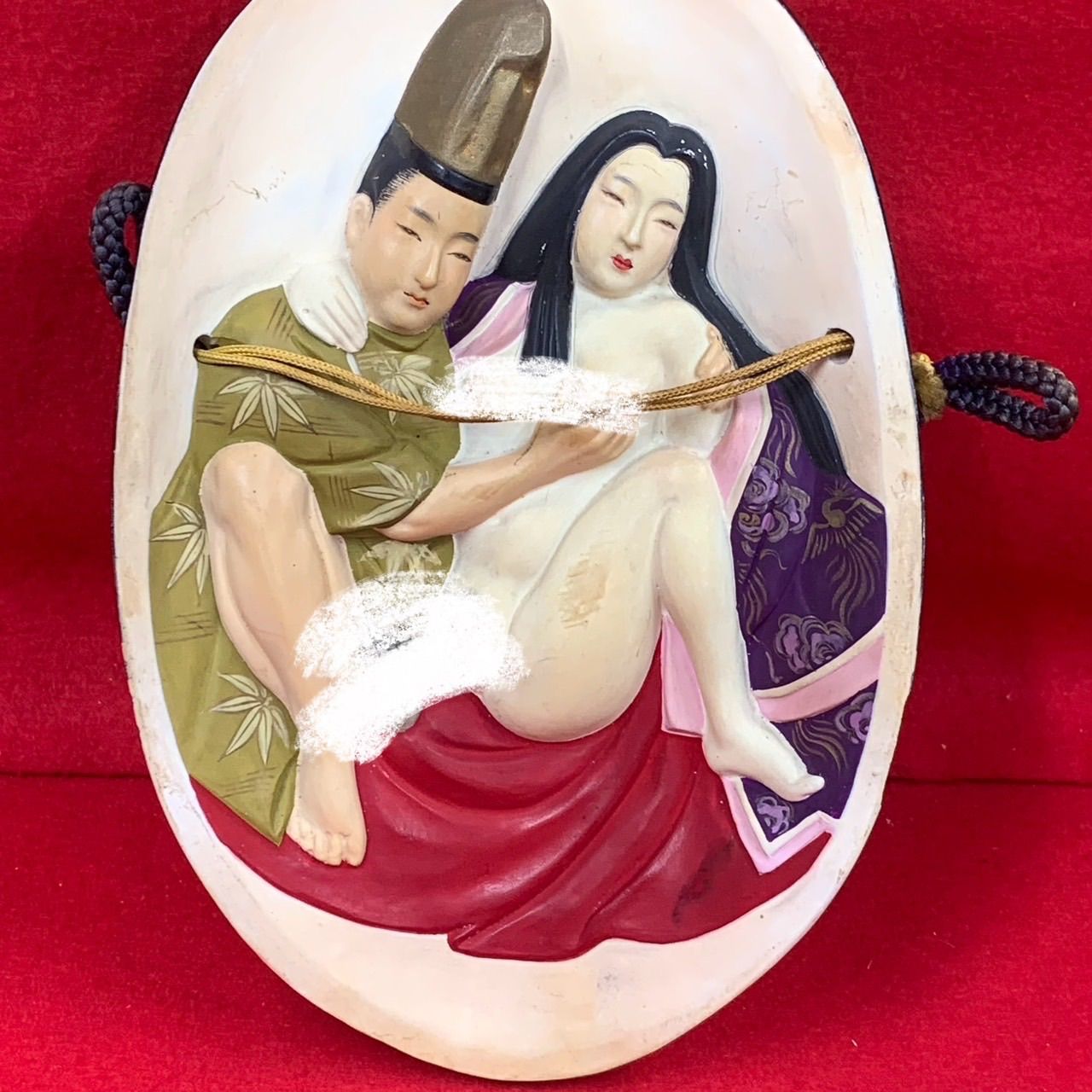 昭和レトロ アンティーク 能面 小面 お面 飾り面 陶器製 古美術 美術 工芸 昭和レトロ アンティーク 能面 小面 お面 木製 古美術 日本美術