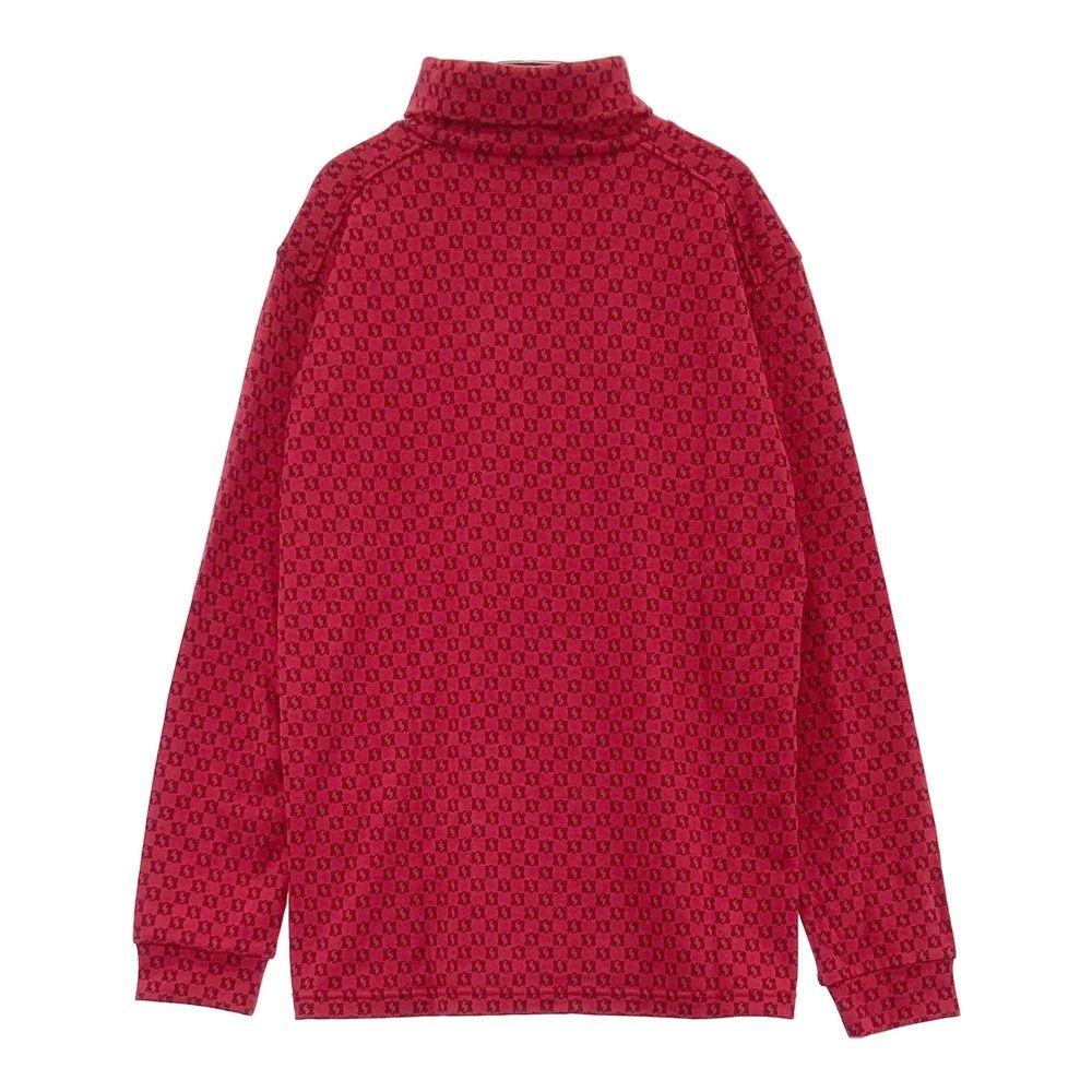 サイズ：LL AND PER SE アンパスィ  タートルネック 長袖Tシャツ 総柄 レッド系 [240101495705] ゴルフウェア メンズ ストスト ゴルフ サイズ：LL AND PER SE アンパスィ タートルネック 長袖Tシャツ