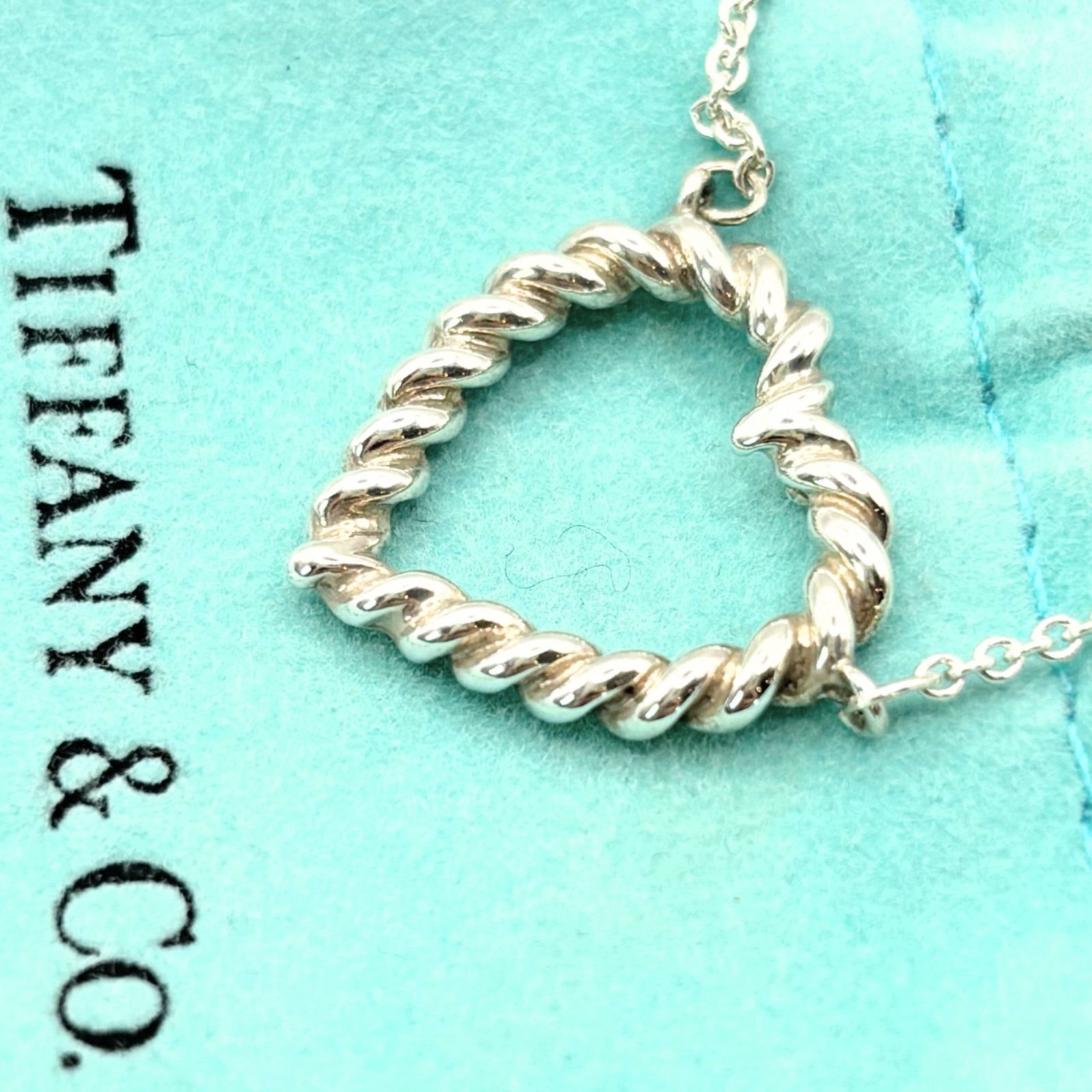 美品】Tiffany & Co. ティファニー ツイスト ハート ネックレス