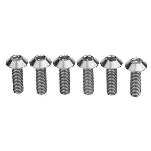 Dingtai Ｍ8x25mm Ｐ1.25ｍｍボタンキャップボルト六角穴付きボルトねじチタン合金ヘッドボルト6本入