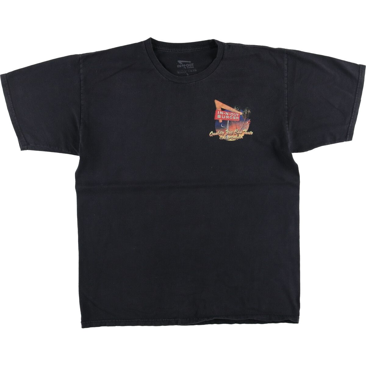 古着 IN-N-OUT BURGER バックプリント アドバタイジングTシャツ メンズL相当/eaa523877