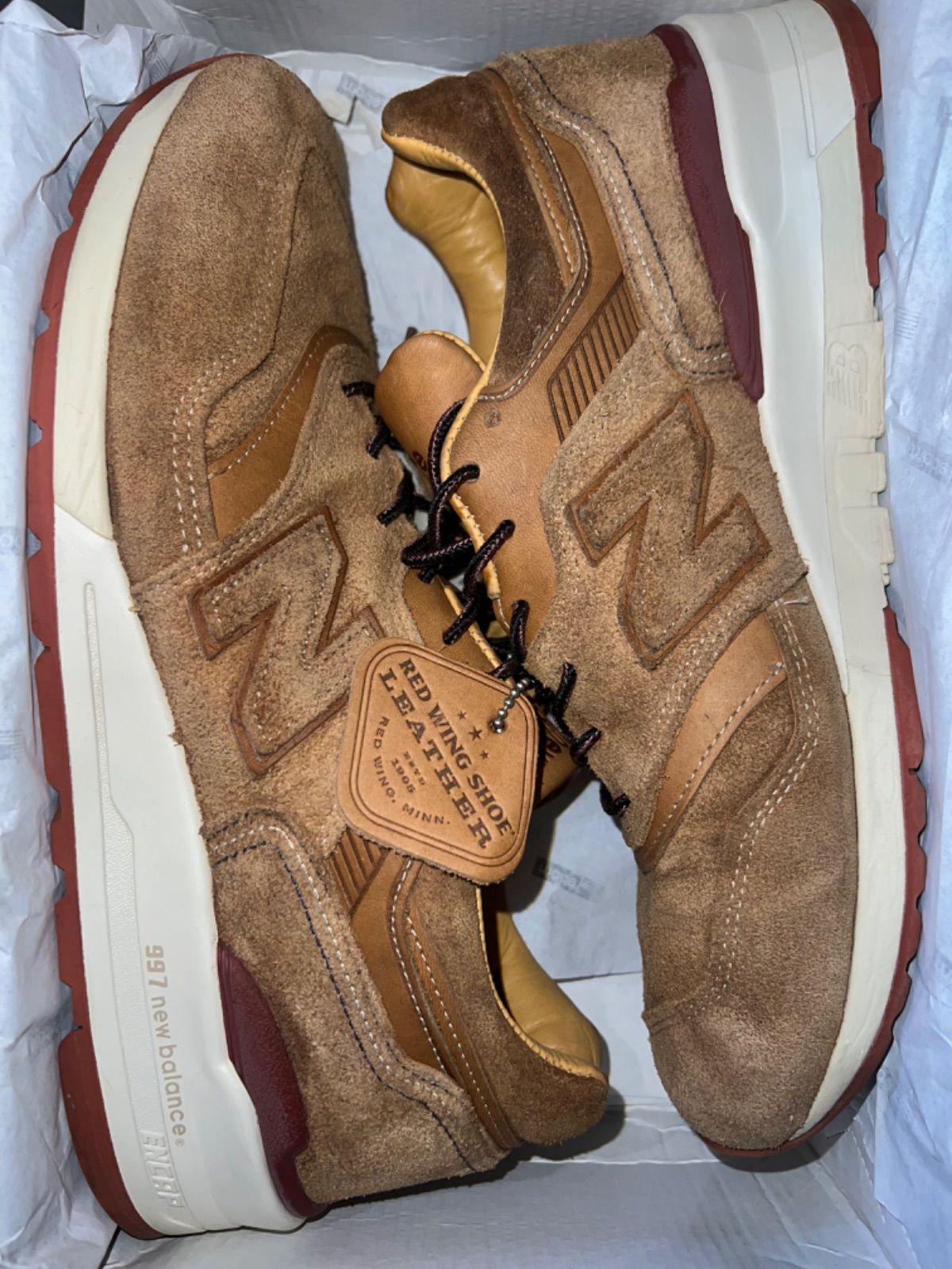 28.5cm【 RED WING × NEW BALANCE M997RW BROWN 】レッド ウィング 