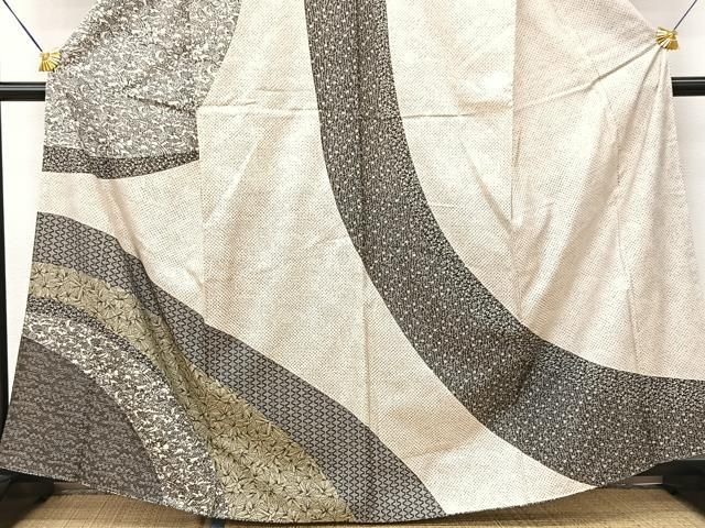 平和屋着物○訪問着 本場染大島紬 吉祥草花文 正絹 逸品 BAAT0989yc