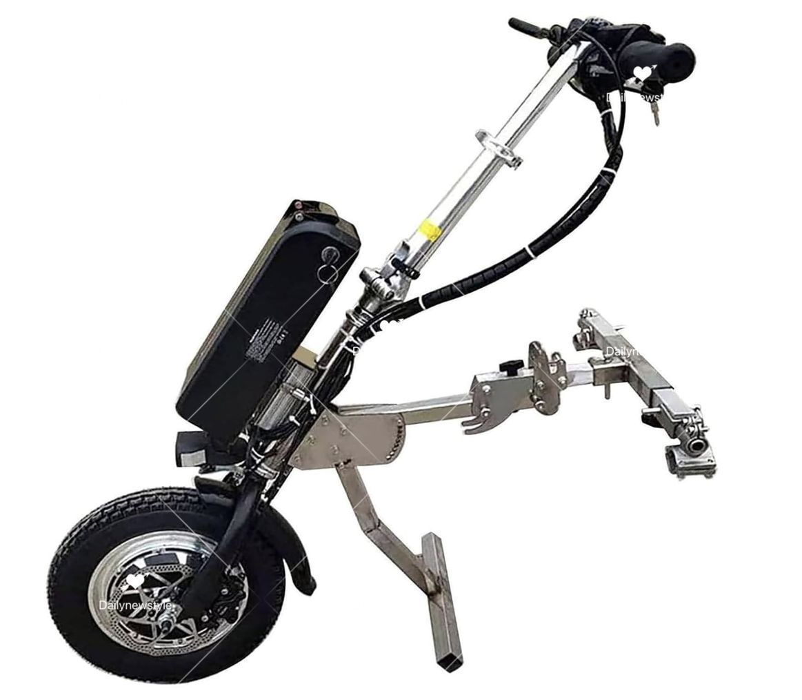 人気推薦◆500W 車椅子牽引装置 介助用 車いす駆動装置 牽引式 フロントライト ショックアブソーバーシステム 3 スピード 範囲 60|70 Km