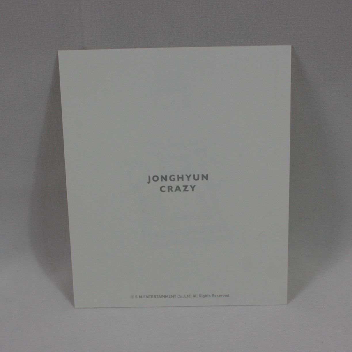1585・Jonghyun ジョンヒョン Base: 1st Mini Album ジャケット白