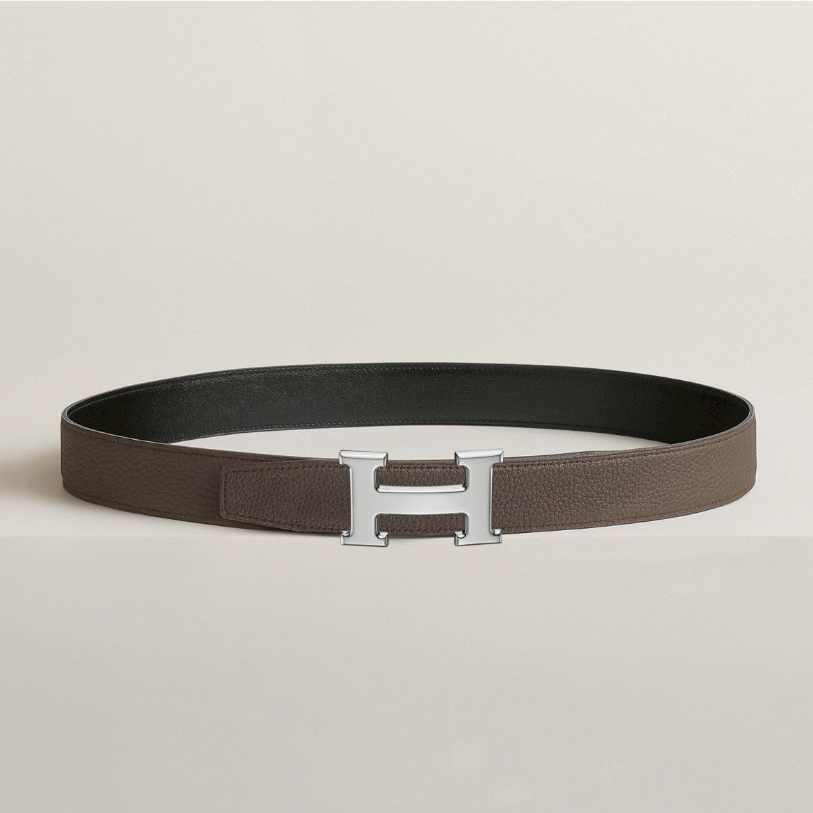 新品未使用 Hermès エルメス Ceinture H boucleArgent Cuir seul