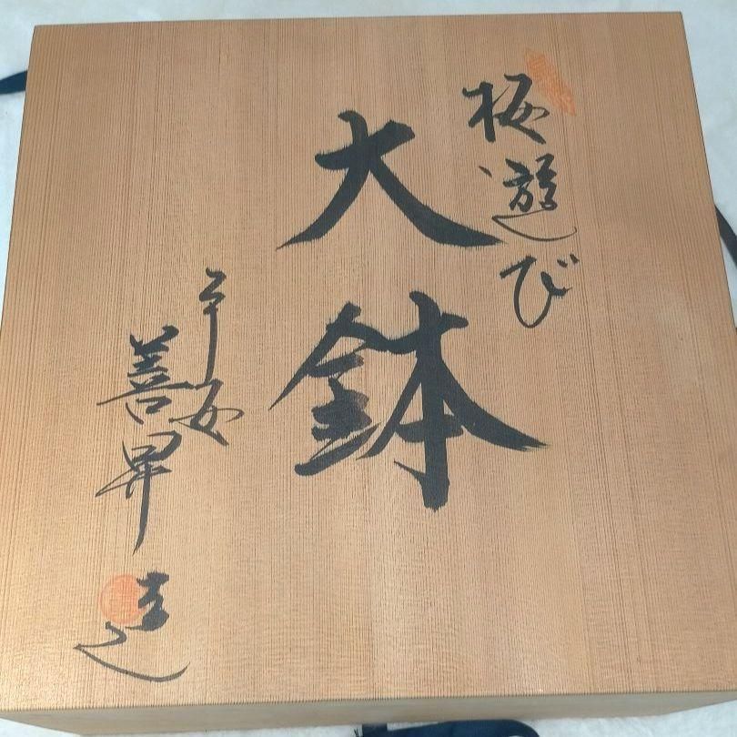 一点物】平安 山岡善昇 大鉢 桜遊び 共箱 作家物 京焼 清水焼 絵付け