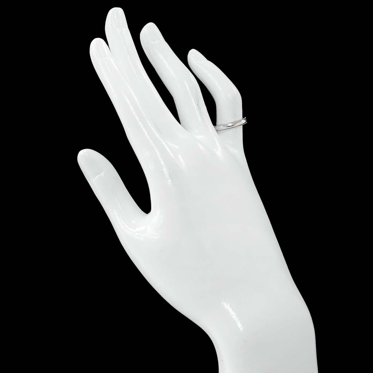ティファニー TIFFANY&CO. ミルグレイン 8号 リング 幅3mm Pt プラチナ  