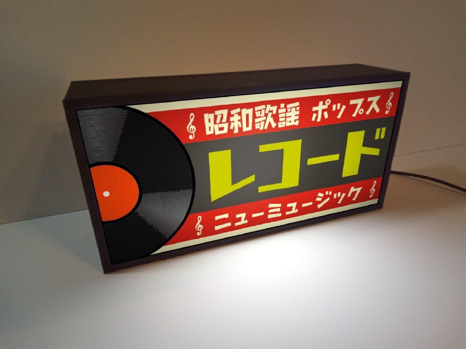 レコード ミュージック CD 昭和歌謡 レトロ 看板 置物 雑貨 ライトBOX