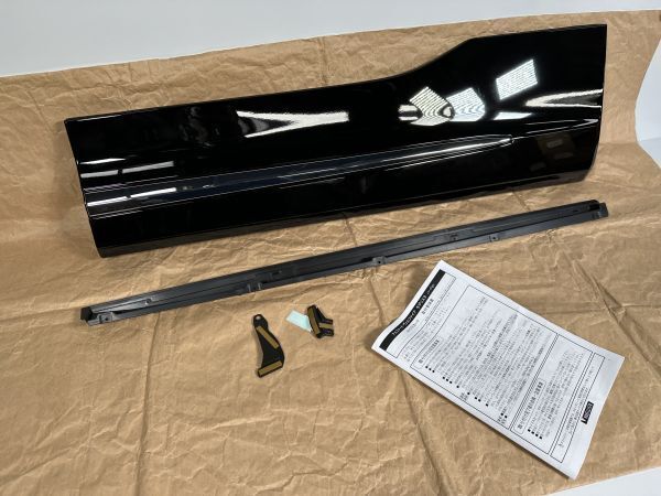 新品 黒 202/クロームM アルファード 純正OP モデリスタ 右フロントドアパネル サイドスカート D2611-45910-C0 76913-580AR2 459 管理22323