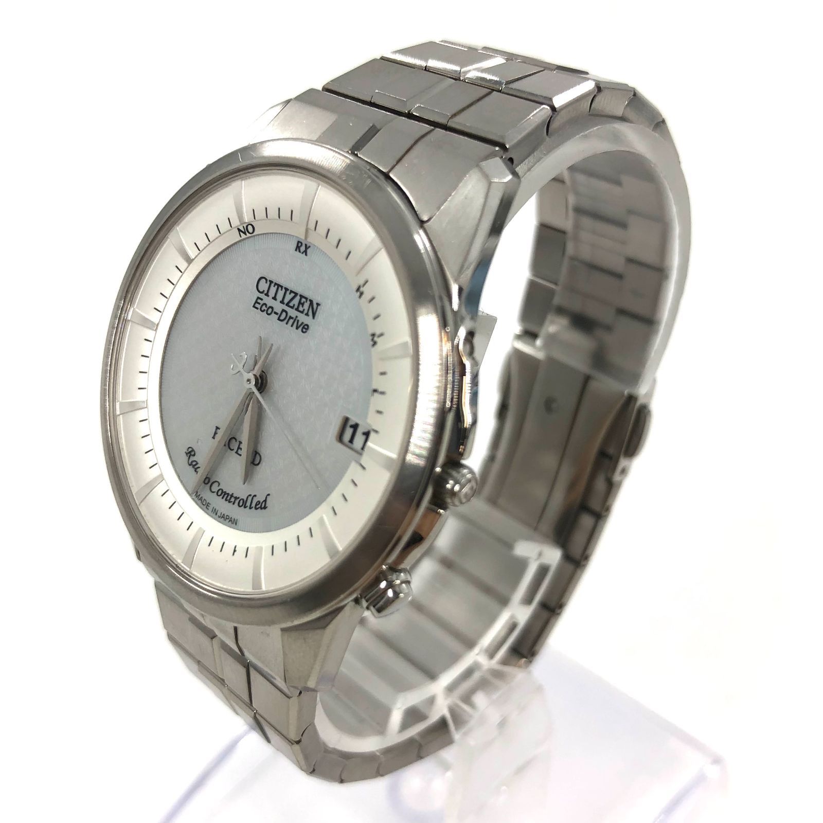 CITIZEN Eco-Drive EXCEED Radio Controlled シチズン エコドライブ エクシード メンズ 腕時計 電波ソーラー  H113-T009239 稼働 白文字盤【ND-601】 - メルカリ