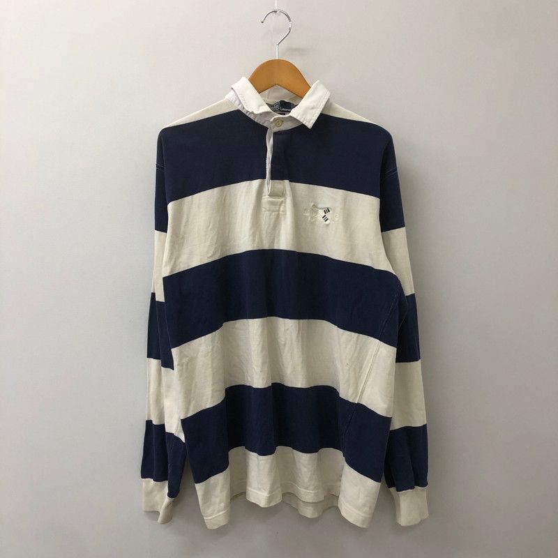 品 Polo by Ralph Lauren ポロバイラルフローレン BORDER RUGGER SHIRT ボーダー ラガーシャツ トップス 長袖 ラグビーシャツ 147-250506-kk-02-tei