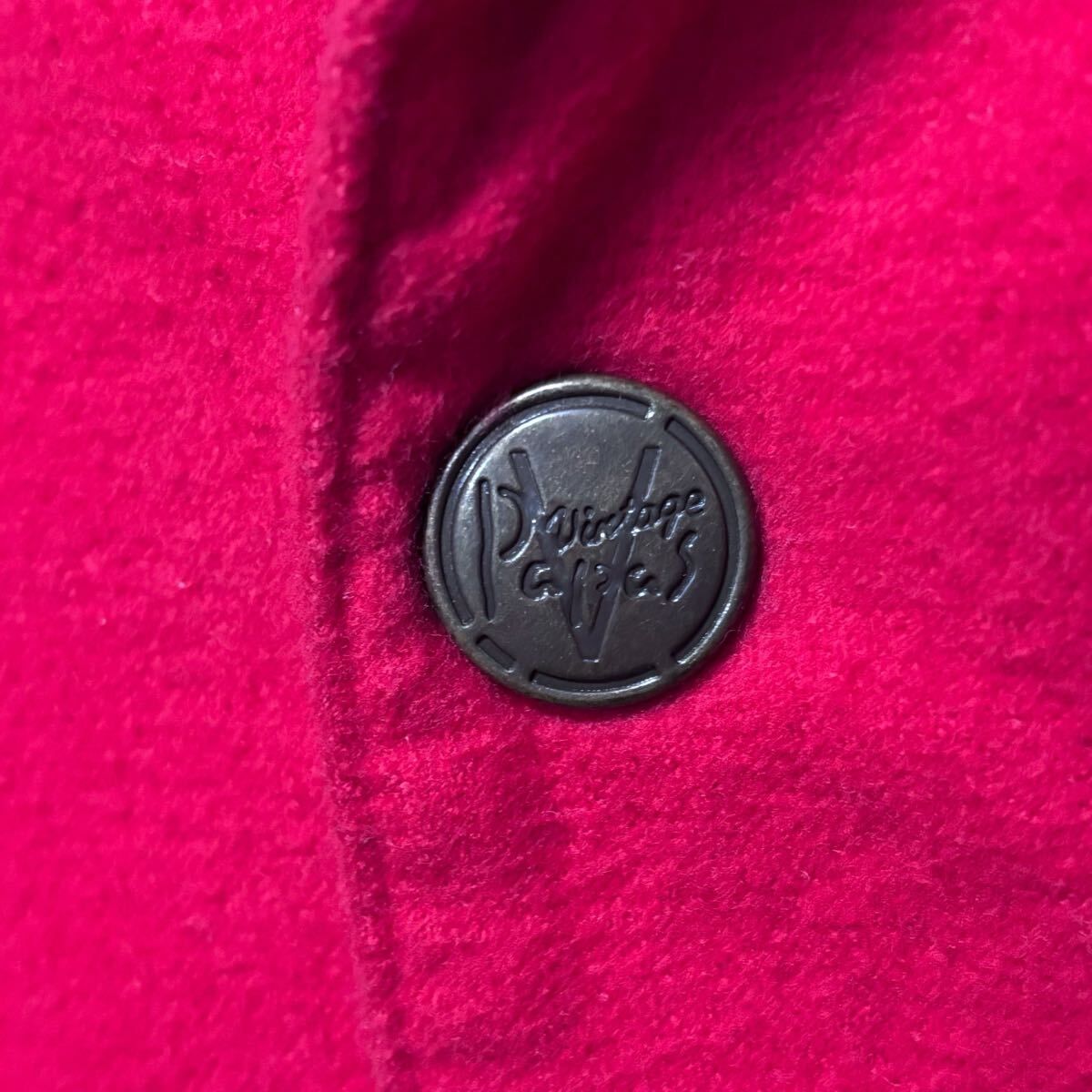 PAPAS &sons パパス アンドサンズ コットン フランネル 中綿入り 襟コーデュロイ スナップ ワーク ジャケット size.48(M)  レッド 日本製 - メルカリ