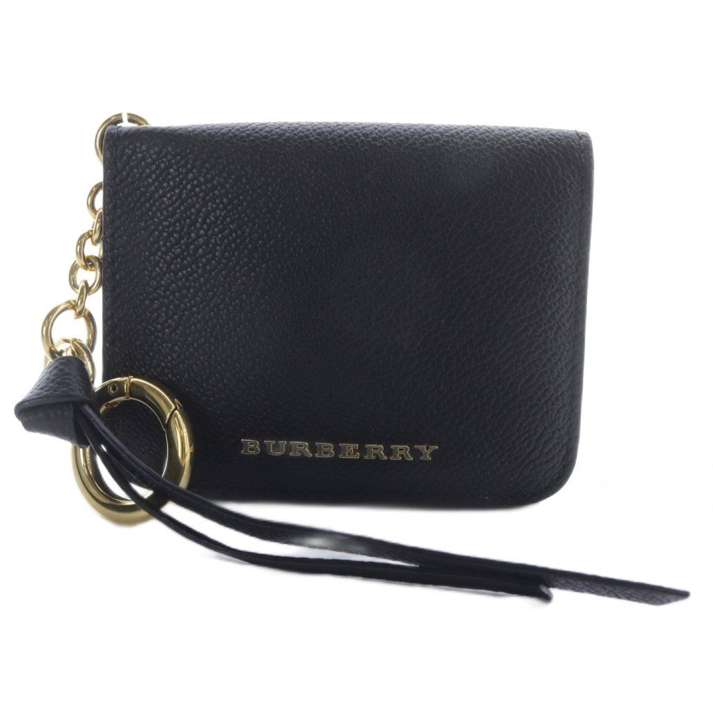 バーバリー BURBERRY SOFT GRAIN CAMBERWELL ID CARD CASE カードケース 名刺入れ レザー ブラック |YO16