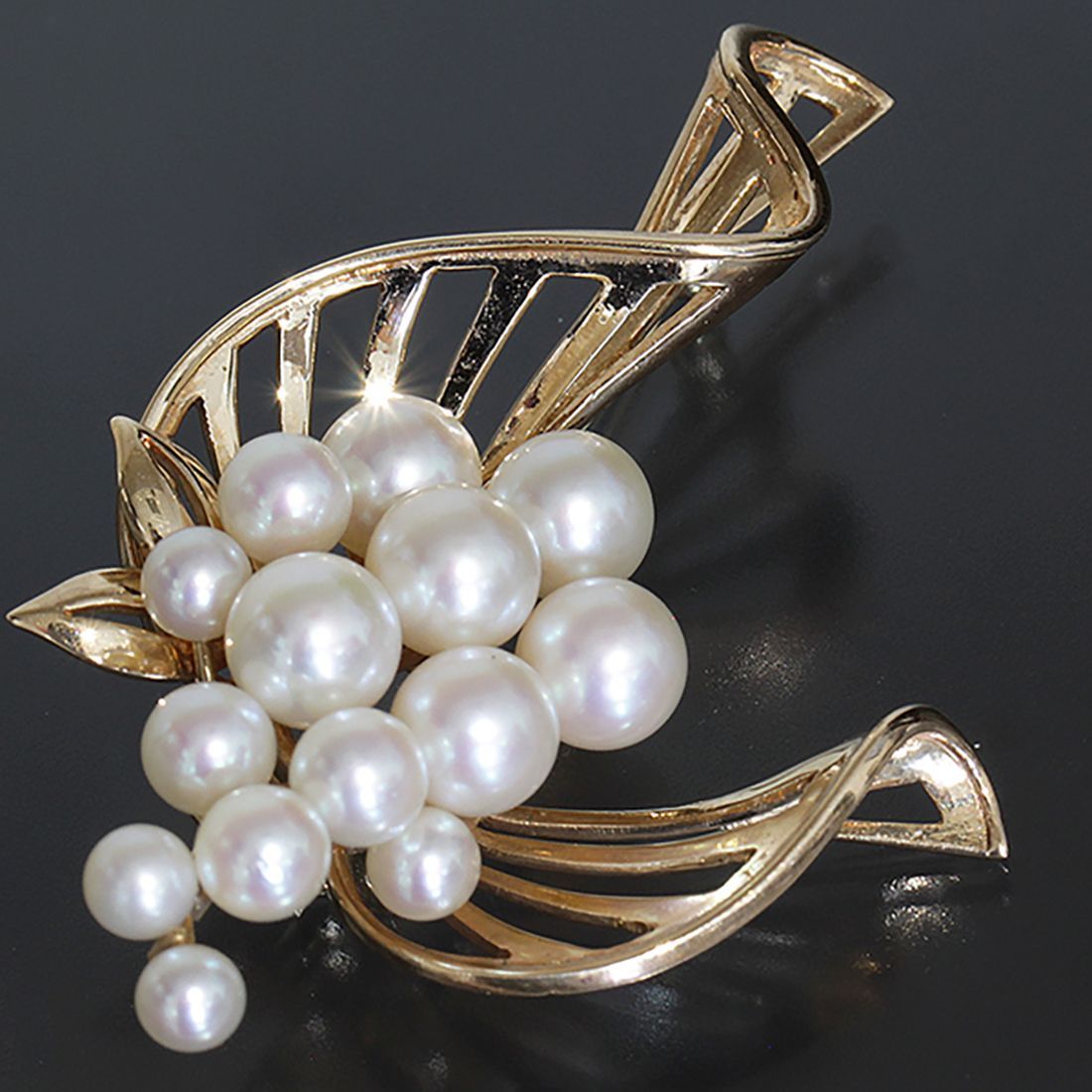 販売 K14パールブローチ MIKIMOTO K14パールブローチ ミキモト K14