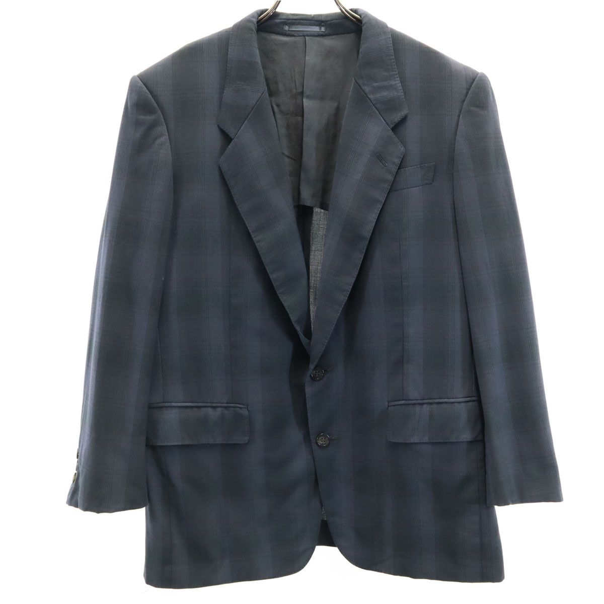 LANVIN ランバン 90s ウールブレンド オールド チェック柄 テーラード
