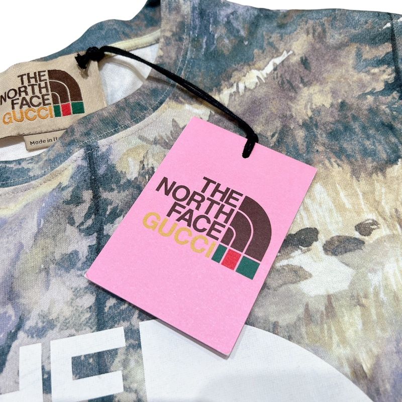 グッチ GUCCI × THE NORTH FACE ロゴプリントTシャツ 672475 コットン  
