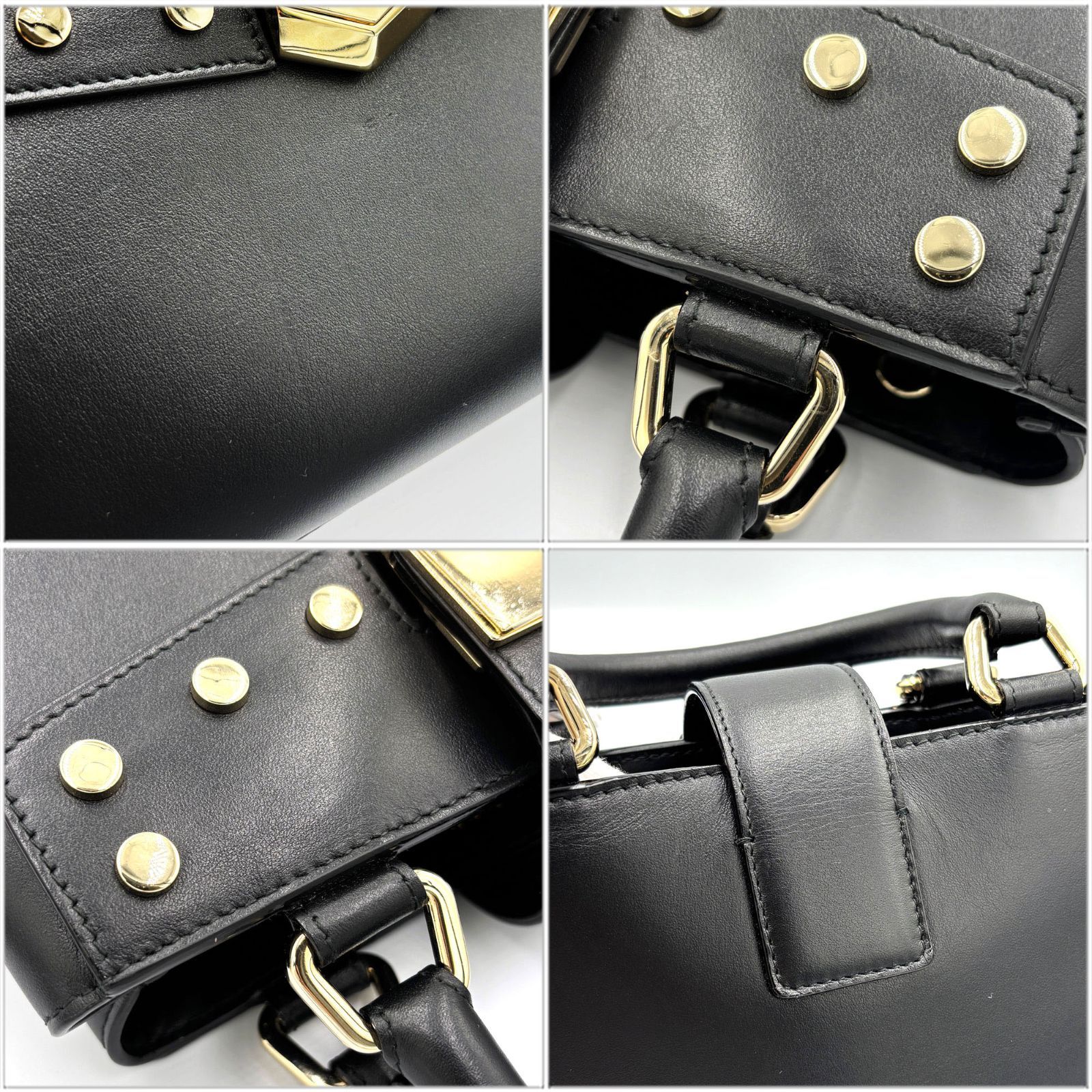 ジミーチュウ JIMMY CHOO ロケット 2WAY ハンドバッグ ブラック