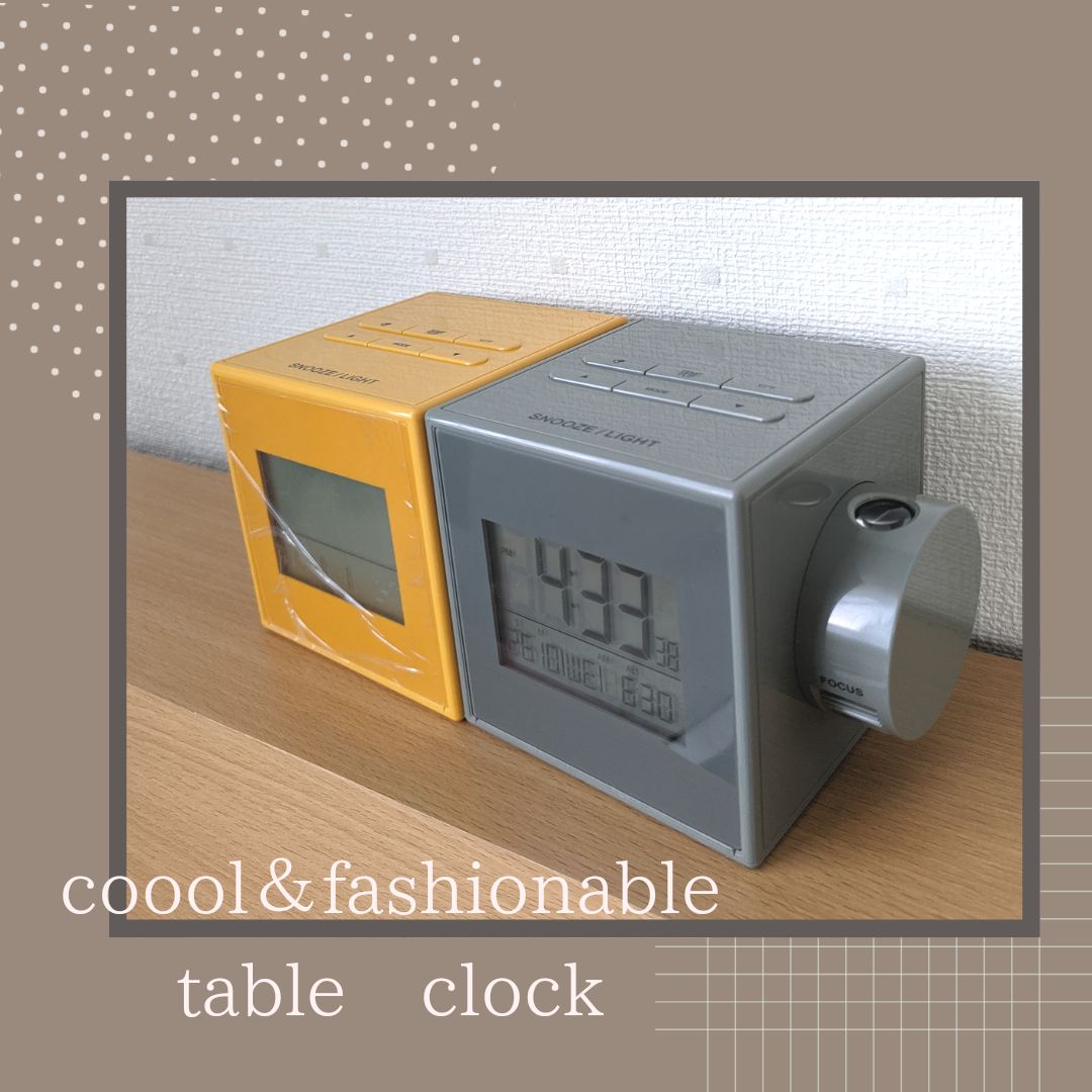 プロジェクションクロック キューブ型デジタル - インテリア時計