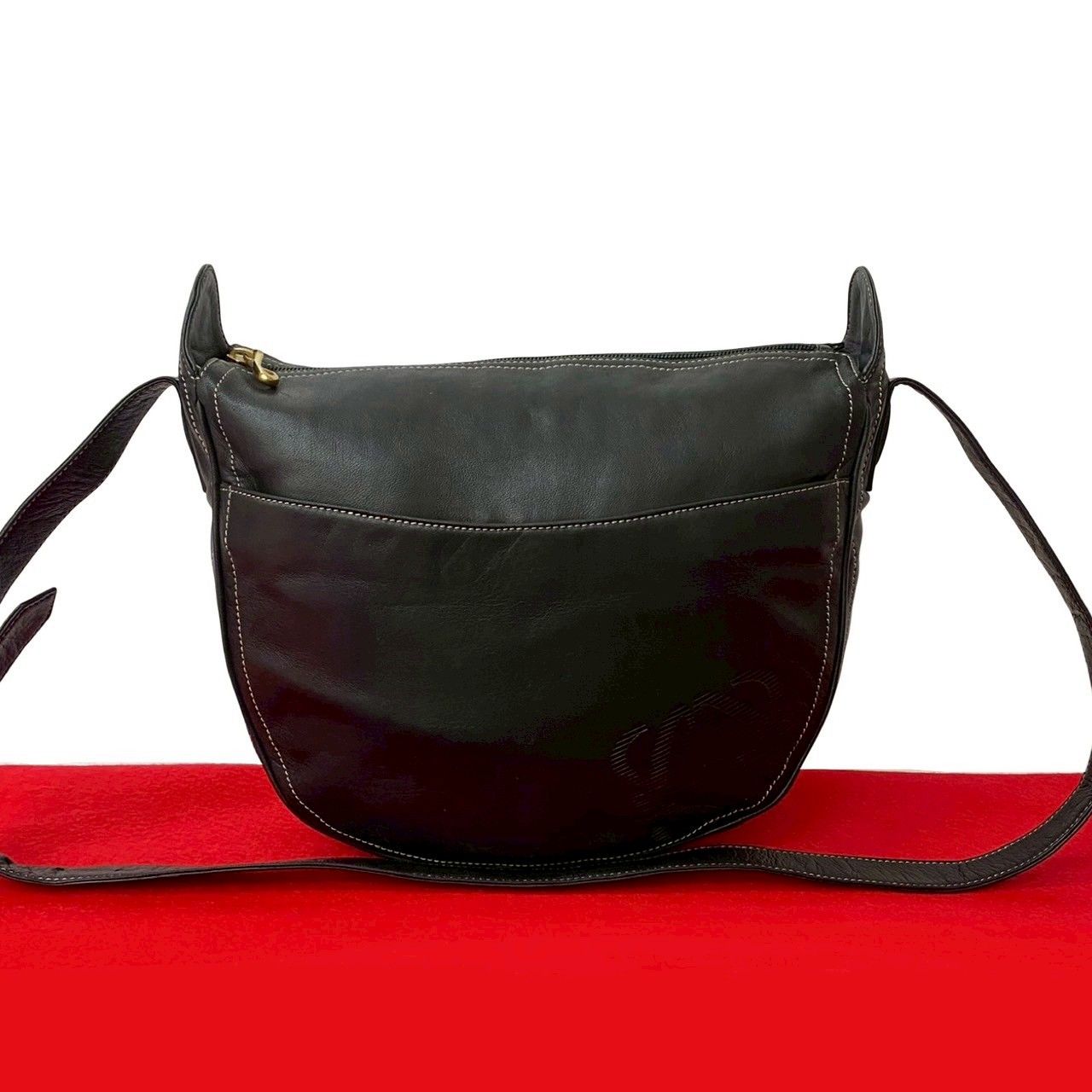 極 美品 LOEWE ロエベ ヴィンテージ アナグラム ロゴ レザー 本