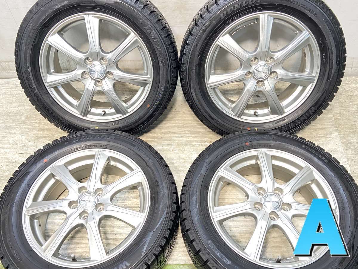 205/55R16  nダンロップ ウィンターマックス WM02 n　 PRD n16x6.0 45 100-5穴 n中古タイヤ スタッドレスタイヤ ホイールセット 4本セットn w16250128026