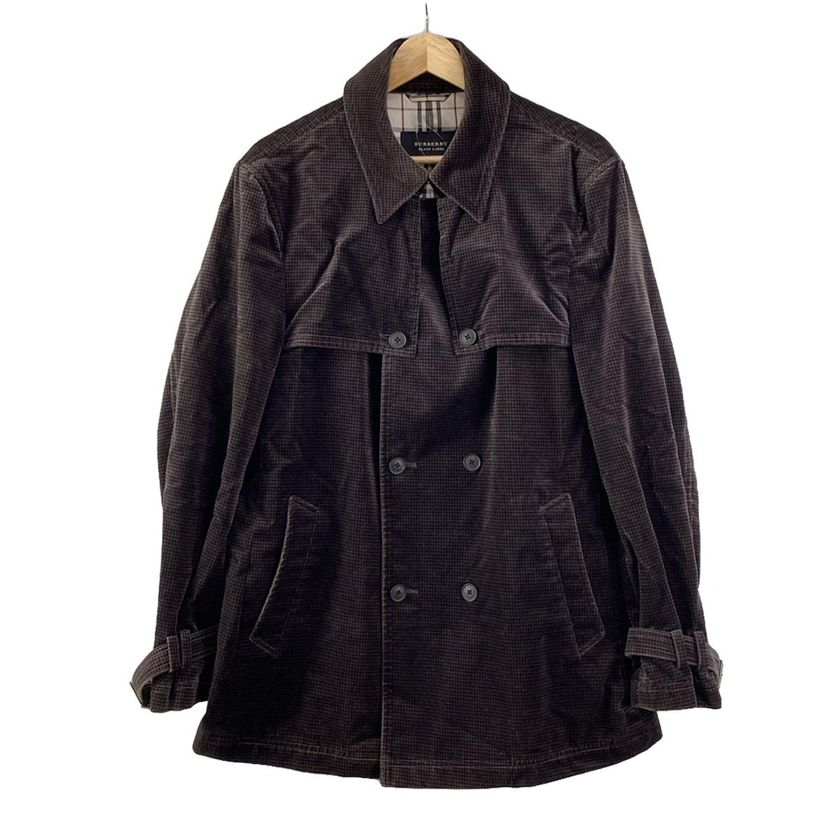BURBERRY BLACK LABEL コート　ショート丈　ベージュ　Lサイズ BURBERRY BLACK LABEL バーバリー ブラックレーベル トレンチ