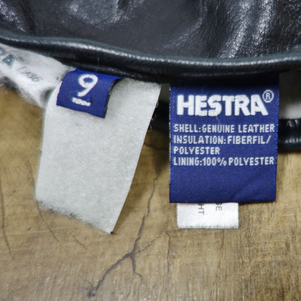 ヘストラ グローブ レザー 革　手入れ済み　サイズ9 ヘストラ HESTRA グローブ 3フィンガー 3本指 サイズ9 レザー 革