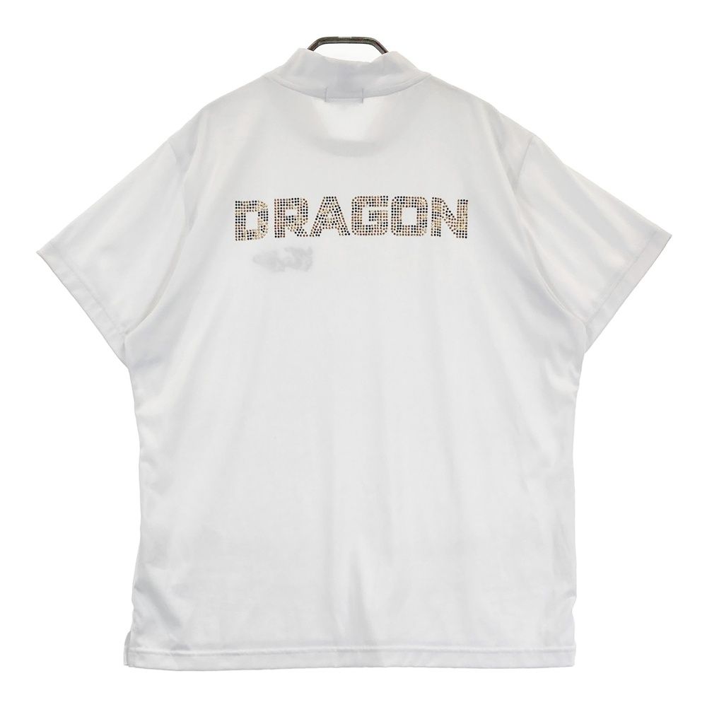サイズ：2 DANCE WITH DRAGON ダンスウィズドラゴン  半袖ハイネックTシャツ メッシュ 総柄 ブラック系 [240101416013] ゴルフウェア レディース ストスト サイズ：4 DANCE WITH DRAGON ダンスウィズドラゴン 半袖