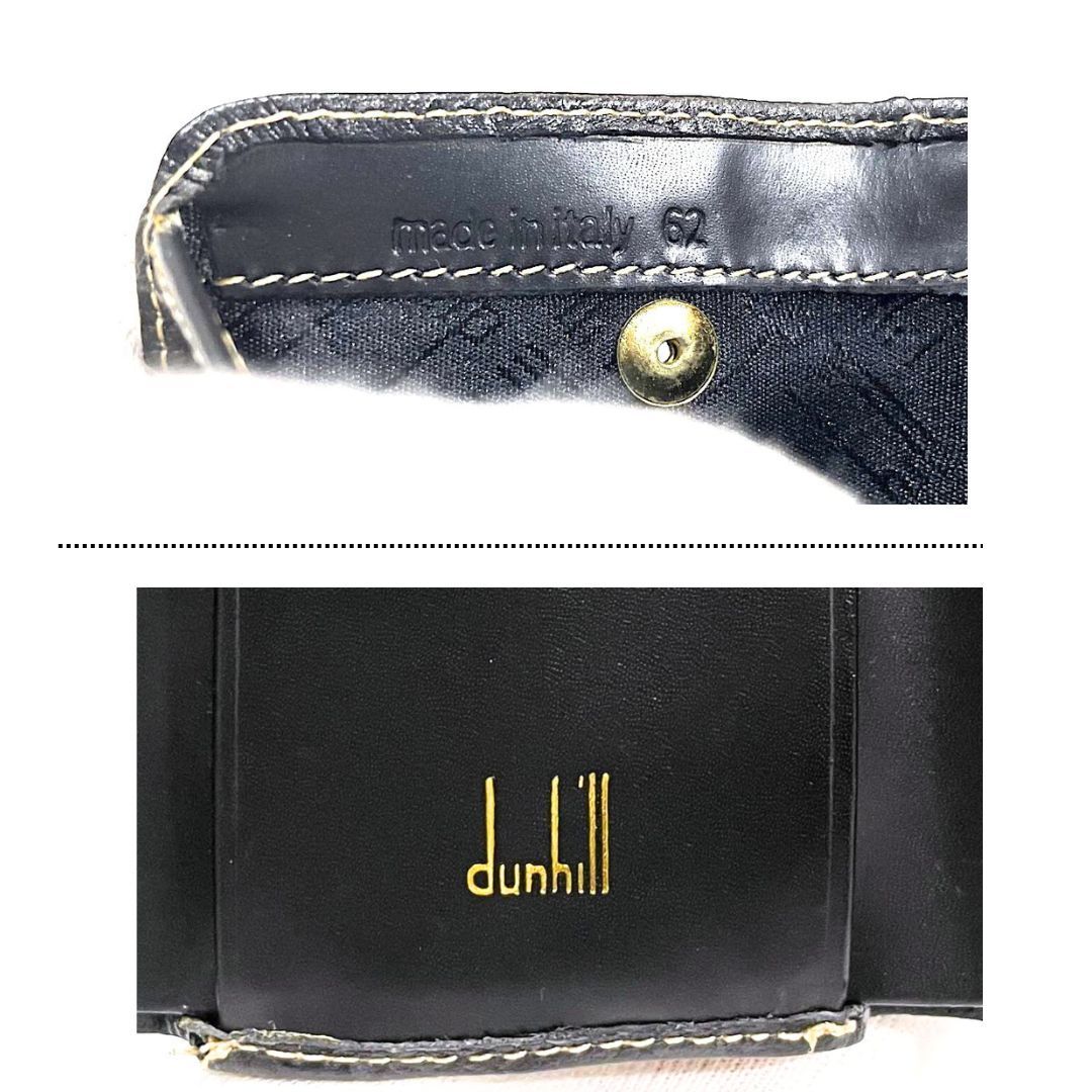 dunhill ダンヒル 6連キーケース 札入れ ロゴプレート レザー 本