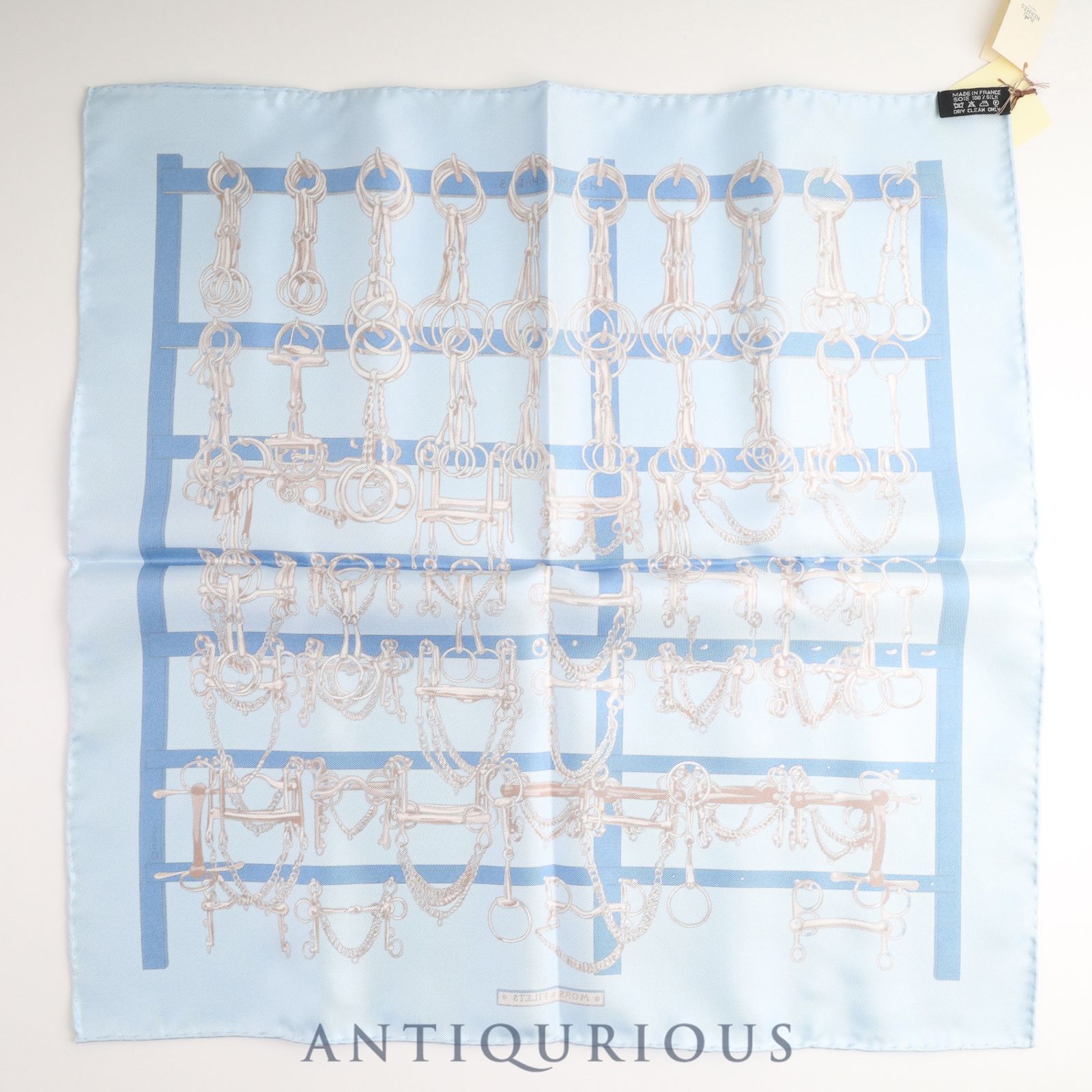 エルメス スカーフ カレ45 馬具とビット SILK100% 箱 タグ - メルカリ